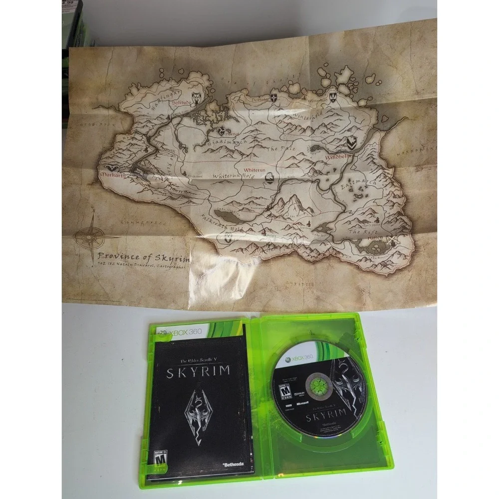 The Elder Scrolls V: Skyrim Legendary Edition (Xbox 360, 2013) Clean Tested Map